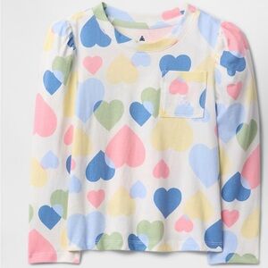 GAP Kids Long Sleeve Shirt with Heart Pattern